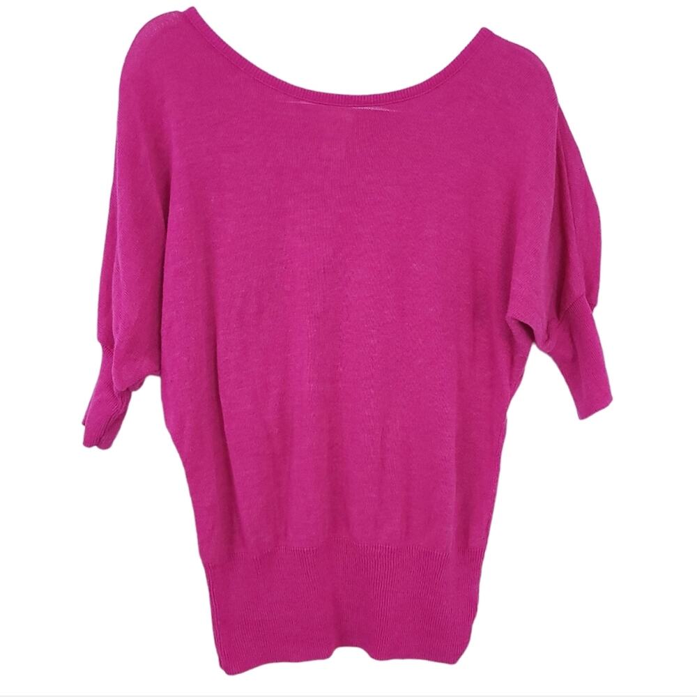 Mossimo Short Sleeve Crewneck Sweater Medium Pink Barbiecore Lightweight Sweater